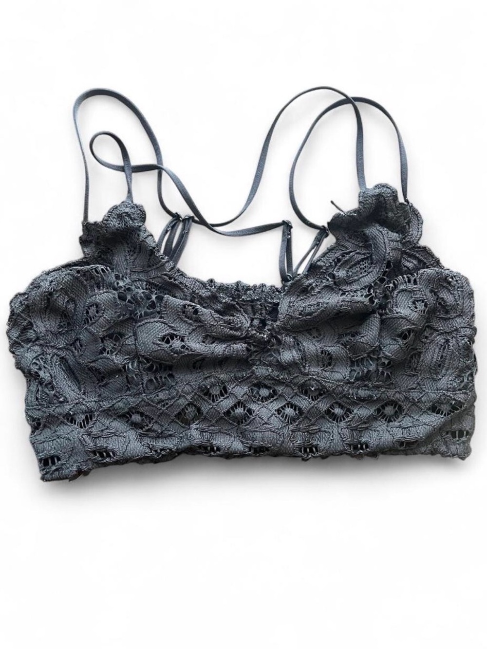 Wishlist Black Lace Bralette with Double Straps